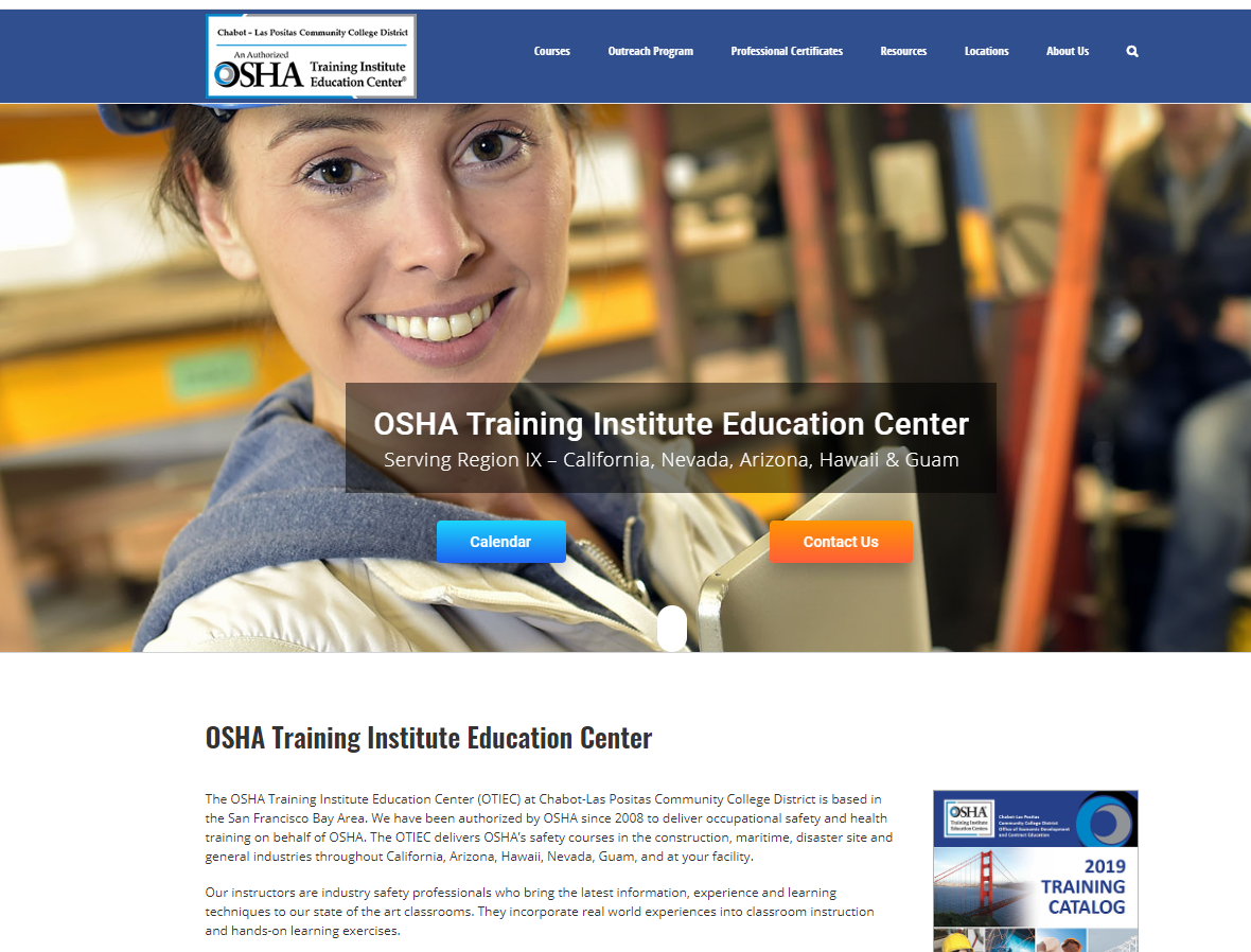OSHA Training Institute Education Center 2020 Schedule Now Available