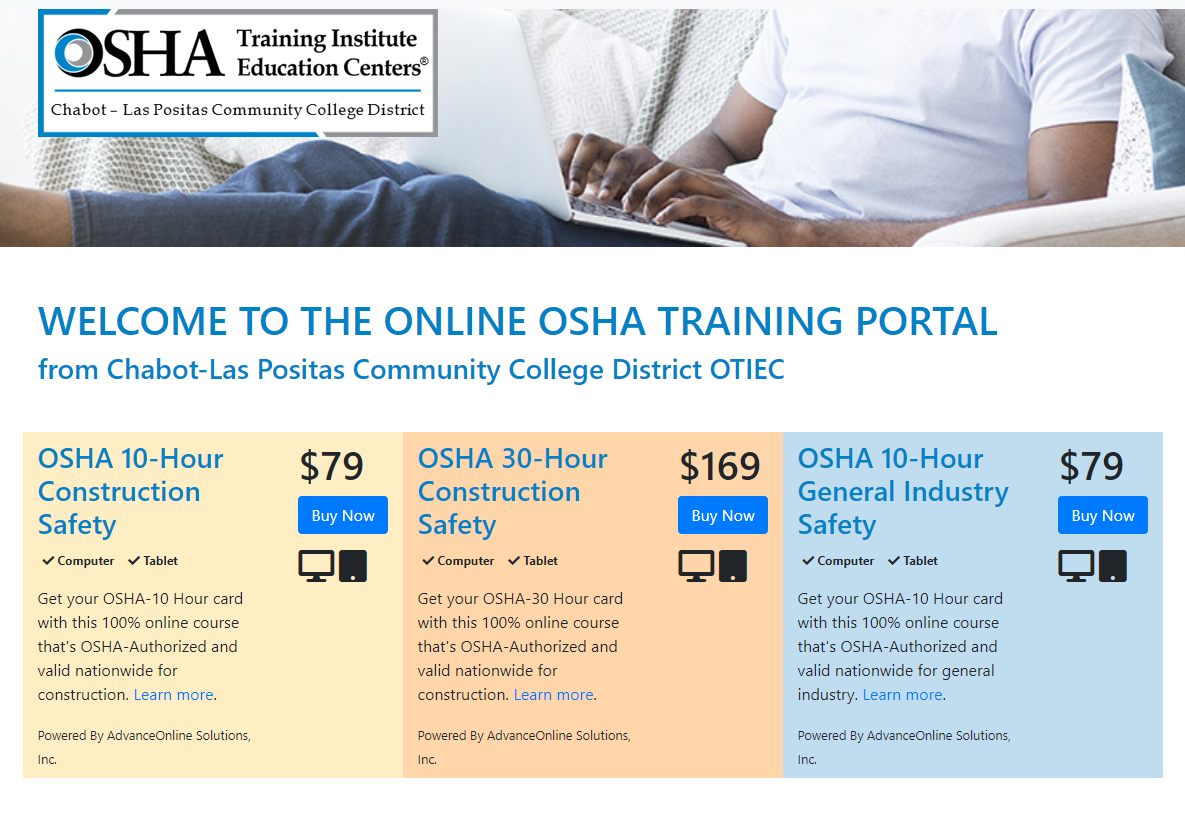 OSHA 10-Hour and 30-Hour Online Courses Now Available