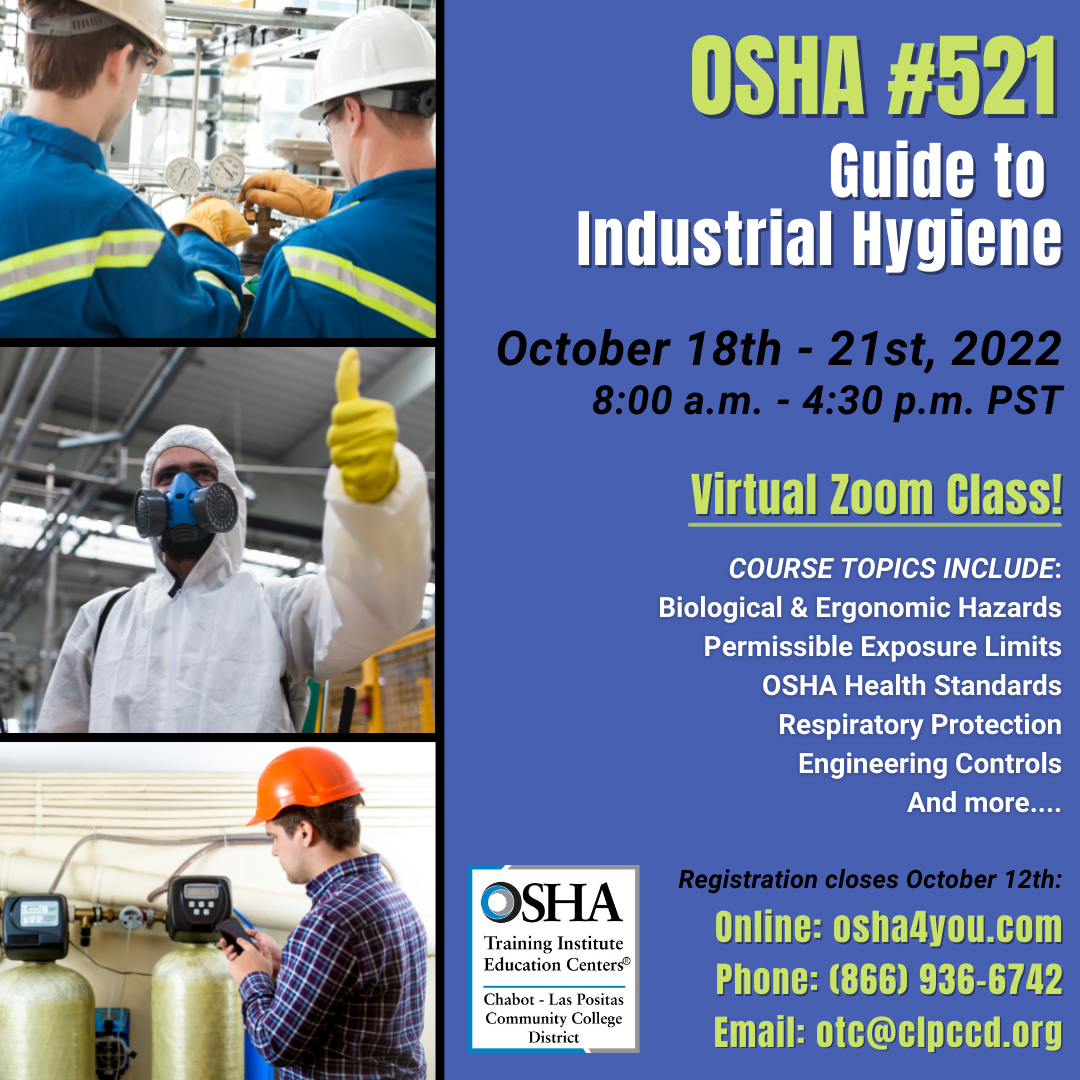 OSHA 521 Zoom October 18-21