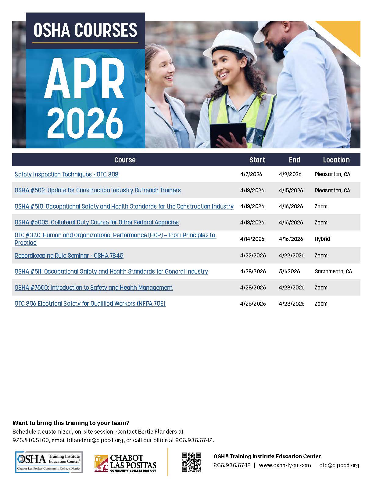 April Featured Courses