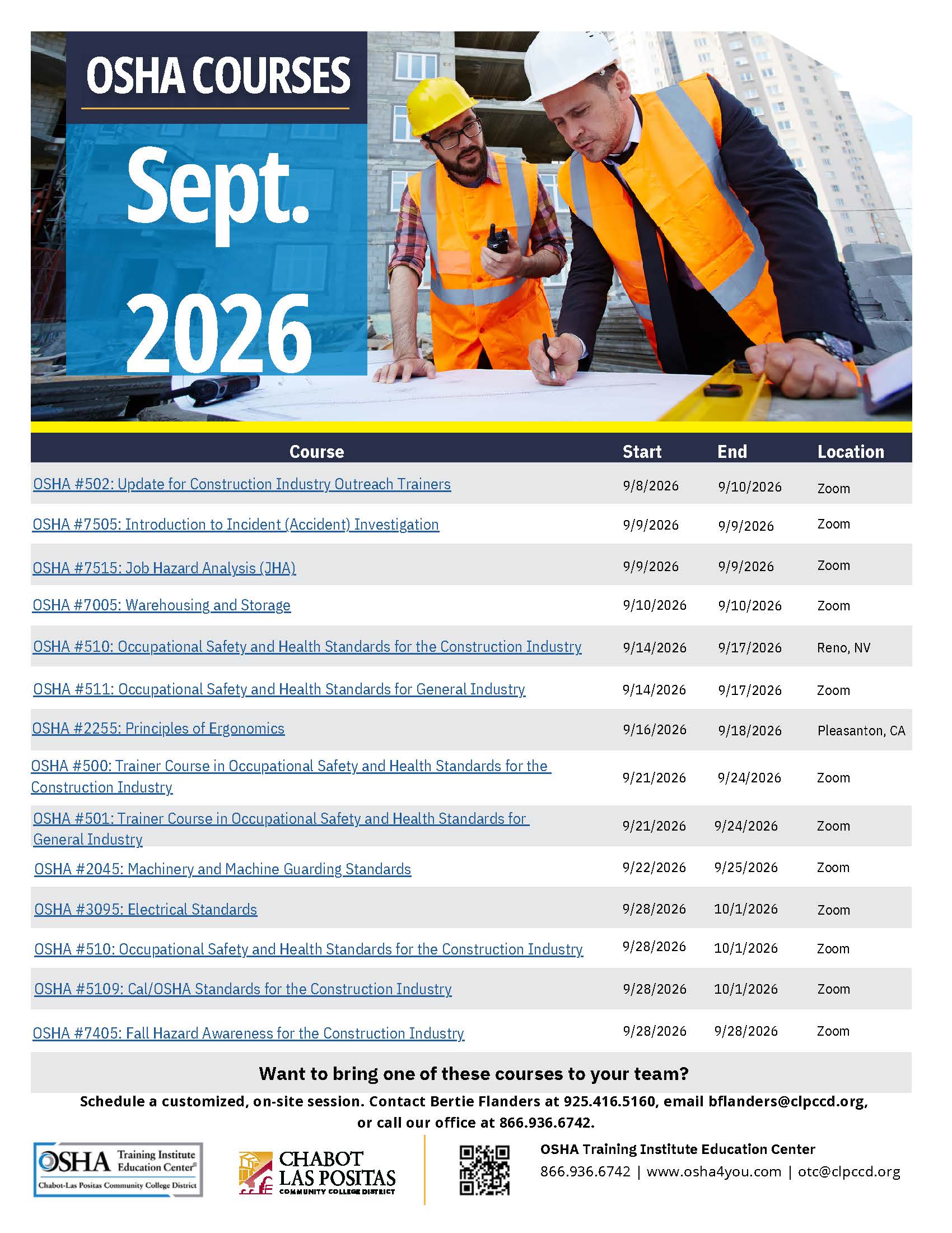 Upcoming Classes